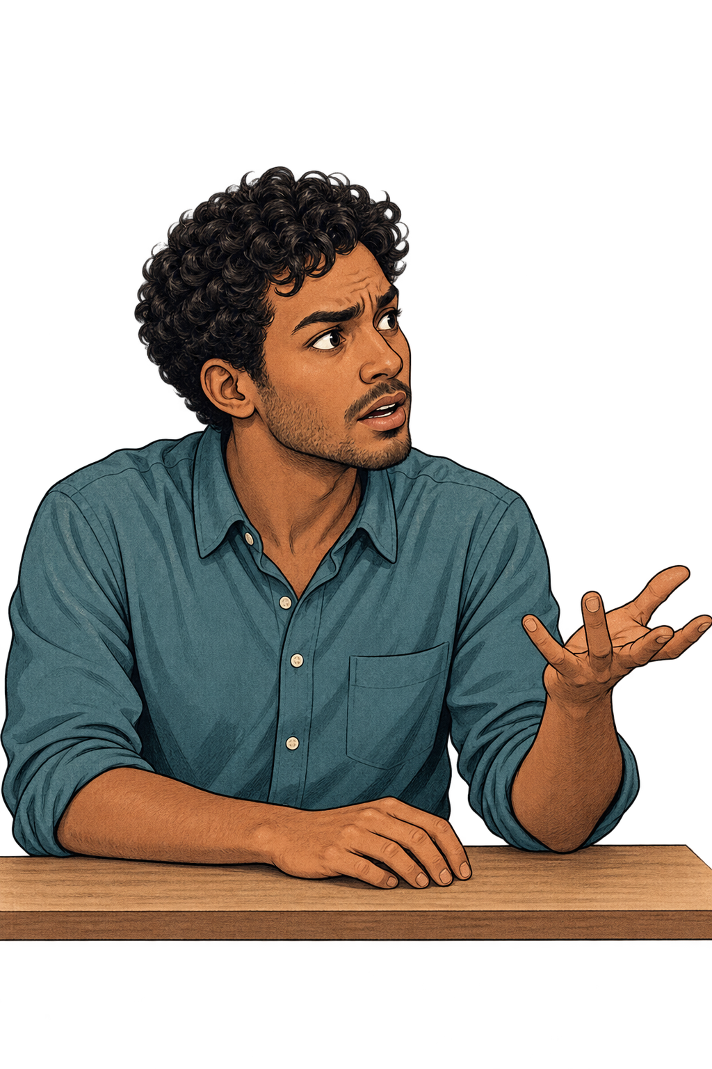 Illustrated Alex looking at the failed analysis in frustrated disbelief.